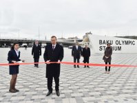 President Ilham Aliyev, his spouse attend opening of Baku Olympic Stadium (PHOTO)