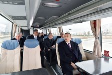 Президент Ильхам Алиев ознакомился с ходом строительства дорожно-транспортной инфраструктуры вокруг Бакинского Олимпийского стадиона (ФОТО)
