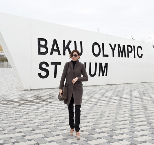 President Ilham Aliyev, his spouse attend opening of Baku Olympic Stadium (PHOTO)