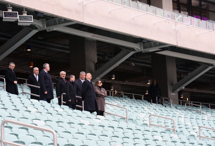 President Ilham Aliyev, his spouse attend opening of Baku Olympic Stadium (PHOTO)