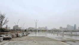 Президент Азербайджана ознакомился с ходом строительных работ на бульваре «Баку – Белый город» (ФОТО)