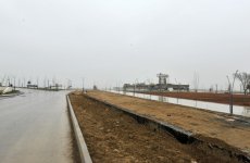 Президент Азербайджана ознакомился с ходом строительных работ на бульваре «Баку – Белый город» (ФОТО)