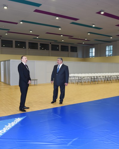 Ilham Aliyev, his spouse review Heydar Aliyev Sports Palace after major overhaul (PHOTO)