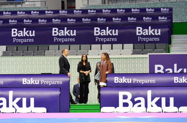Ilham Aliyev, his spouse review Heydar Aliyev Sports Palace after major overhaul (PHOTO)