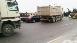Крупная авария на центральном проспекте в Баку