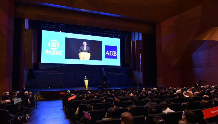 Azerbaijani president, his spouse attending opening of session of ADB Board of Governors meeting in Baku