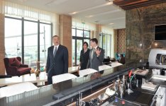 Azerbaijani president and his spouse attend opening of Inturist hotel