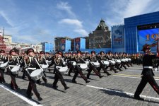 Президент Ильхам Алиев и его супруга приняли участие в праздничных мероприятиях в Москве по случаю 70-летия Победы (ФОТО)