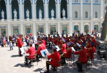 Оркестр ВС Азербайджана в центре Баку (ФОТО)
