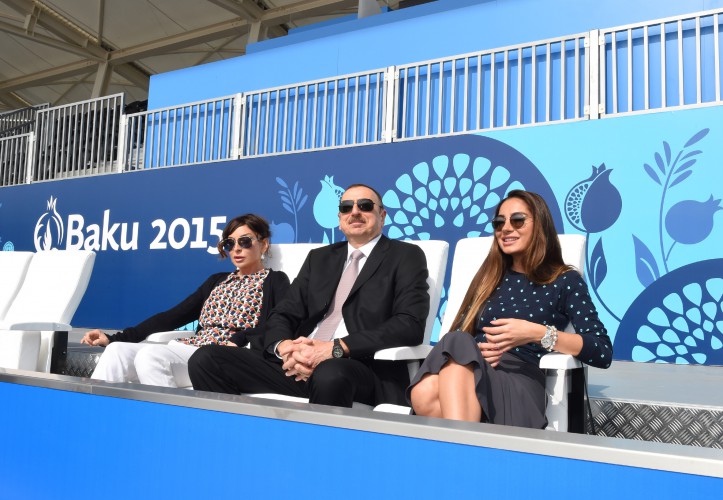 Azerbaijani president, his spouse attend opening of European Games Park (PHOTO)