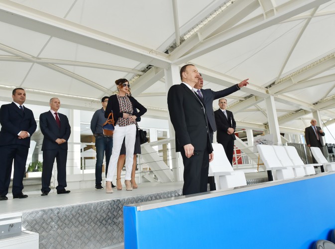 Azerbaijani president, his spouse attend opening of European Games Park (PHOTO)
