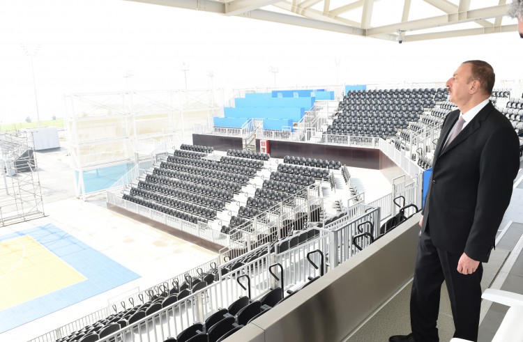 Azerbaijani president, his spouse attend opening of European Games Park (PHOTO)