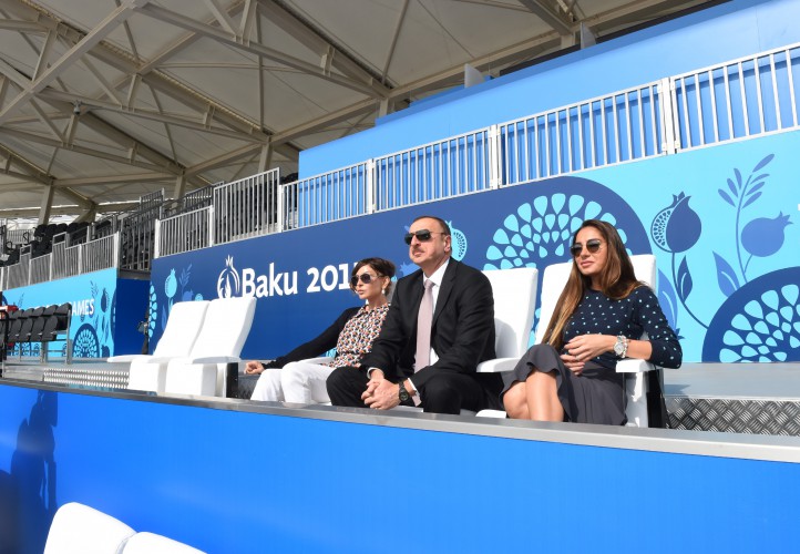 Azerbaijani president, his spouse attend opening of European Games Park (PHOTO)