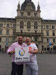Звездный посол Бахрам Багирзаде активно пропагандирует в Австрии Евроигры (ФОТО)