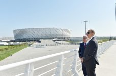 Ильхам Алиев принял участие в открытии дорожно-транспортной инфраструктуры около Бакинского олимпийского стадиона (ФОТО)