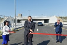 Ильхам Алиев принял участие в открытии дорожно-транспортной инфраструктуры около Бакинского олимпийского стадиона (ФОТО)
