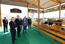 Azerbaijani president observes two exhibitions in Baku (PHOTO)