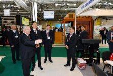 Azerbaijani president observes two exhibitions in Baku (PHOTO)