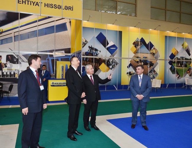 Azerbaijani president observes two exhibitions in Baku (PHOTO)