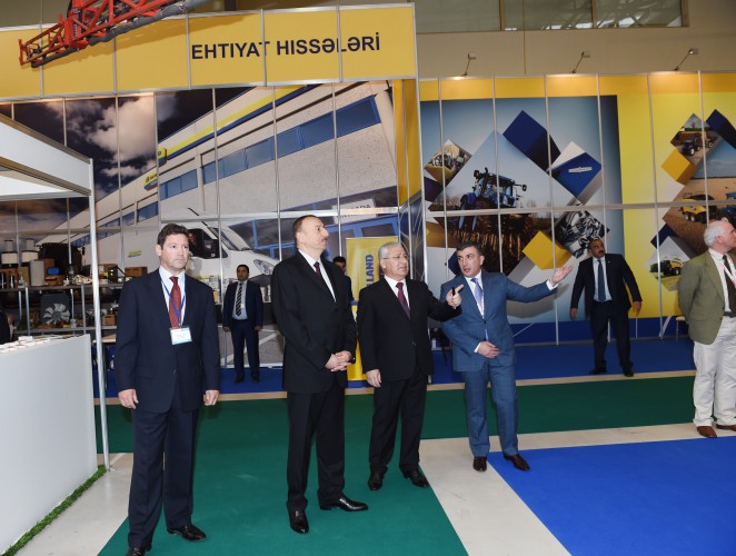 Azerbaijani president observes two exhibitions in Baku (PHOTO)
