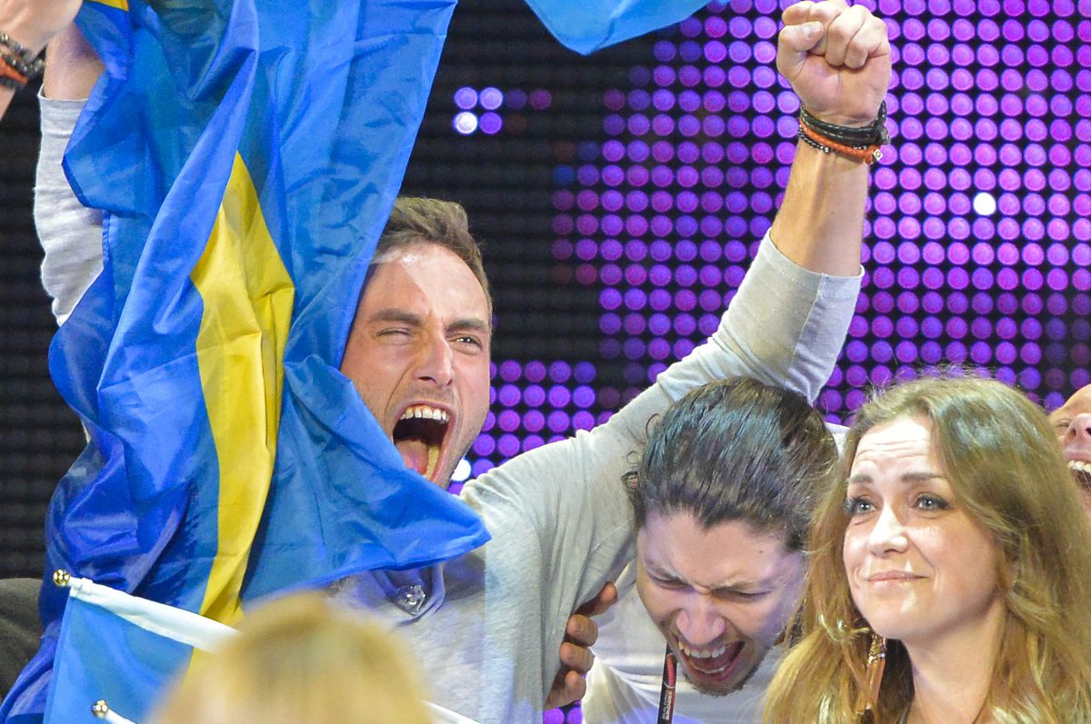 Как Монс Сельмерлёв  праздновал победу на сцене «Евровидения 2015» (ФОТО)
