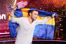Как Монс Сельмерлёв  праздновал победу на сцене «Евровидения 2015» (ФОТО)