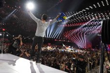 Как Монс Сельмерлёв  праздновал победу на сцене «Евровидения 2015» (ФОТО)