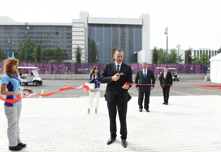 Ilham Aliyev, his spouse attend opening of Athletes and Media Villages of European Games (PHOTO)