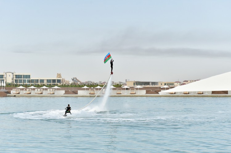 Ilham Aliyev, his spouse attend opening of  recreation and entertainment center (PHOTO)