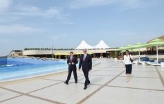 Ilham Aliyev, his spouse attend opening of  recreation and entertainment center (PHOTO)