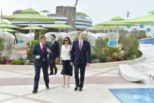 Ilham Aliyev, his spouse attend opening of  recreation and entertainment center (PHOTO)