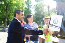 В Трускавце прошла праздничная акция,  посвященная Евроиграм 2015 года в Баку (ФОТО)