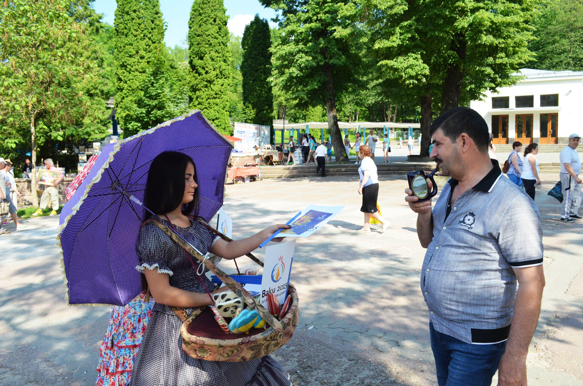 В Трускавце прошла праздничная акция,  посвященная Евроиграм 2015 года в Баку (ФОТО)