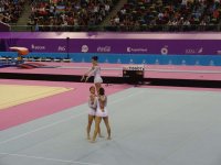 Baku 2015: Azerbaijani women’s trio in acrobatic gymnastics reaches finals (PHOTO)