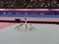Baku 2015: Azerbaijani women’s trio in acrobatic gymnastics reaches finals (PHOTO)