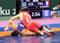 Еще два азербайджанских борца прошли в 1/4 финала на Евроиграх в Баку (версия 2)(ФОТО)