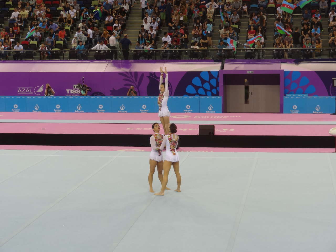 Baku 2015: Azerbaijani women’s trio in acrobatic gymnastics reaches finals (PHOTO)