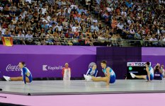 Qualifications in aerobic gymnastics, trampoline continue at Baku 2015