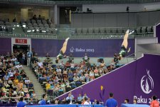Qualifications in aerobic gymnastics, trampoline continue at Baku 2015