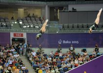 Qualifications in aerobic gymnastics, trampoline continue at Baku 2015