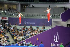 Qualifications in aerobic gymnastics, trampoline continue at Baku 2015