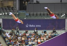 Qualifications in aerobic gymnastics, trampoline continue at Baku 2015