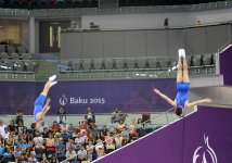 Qualifications in aerobic gymnastics, trampoline continue at Baku 2015