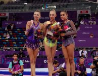 Russia grabs two medals in rhythmic gymnastics at Baku 2015