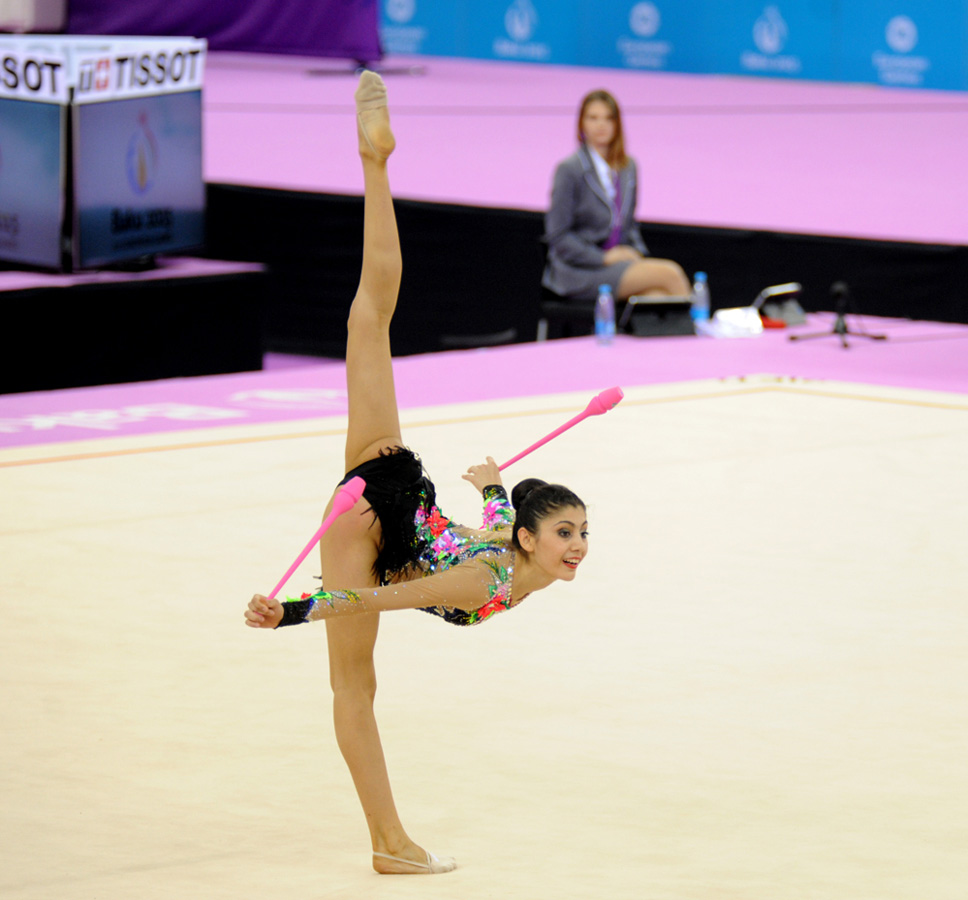 Азербайджанская гимнастка вышла в финал соревнований по художественной гимнастике на Евроиграх