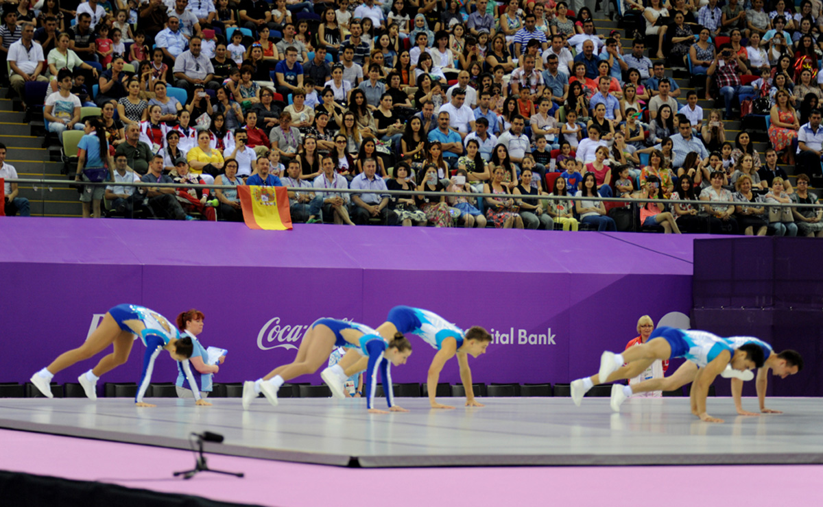 Qualifications in aerobic gymnastics, trampoline continue at Baku 2015