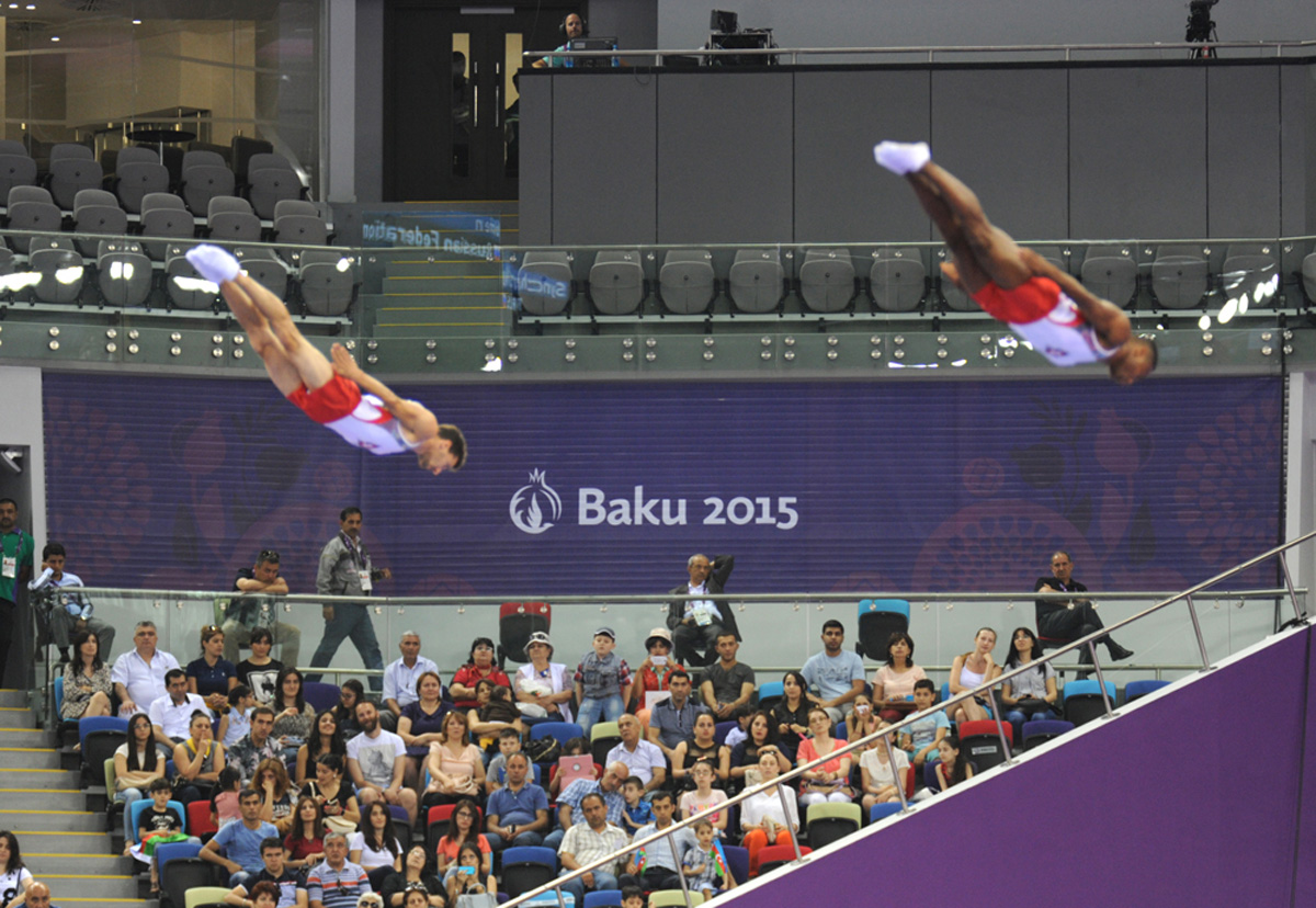 Qualifications in aerobic gymnastics, trampoline continue at Baku 2015