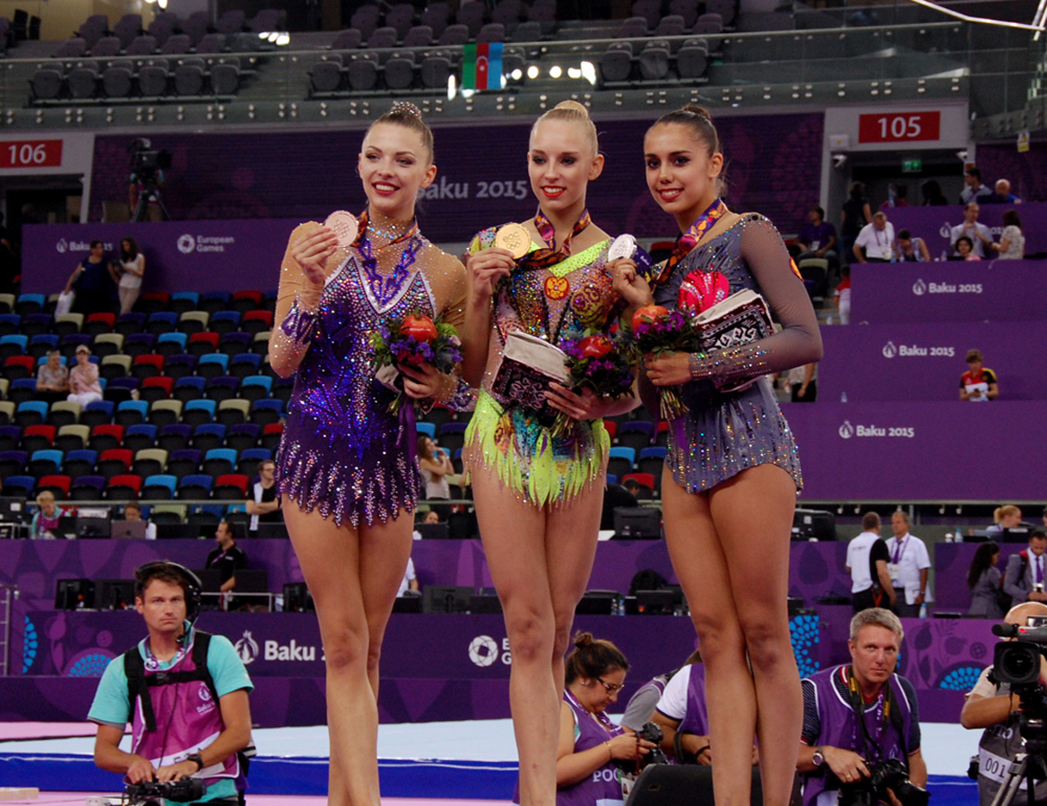 Russia grabs two medals in rhythmic gymnastics at Baku 2015