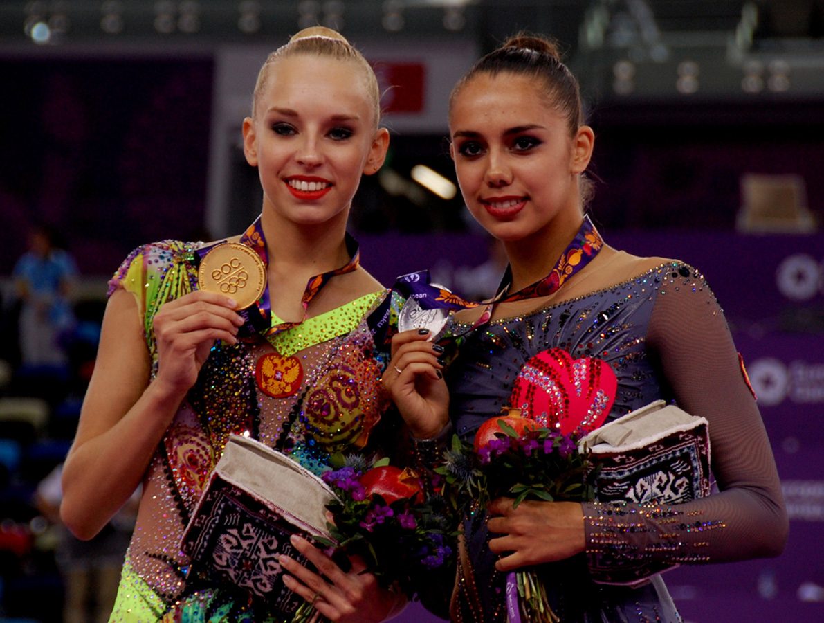 Russia grabs two medals in rhythmic gymnastics at Baku 2015
