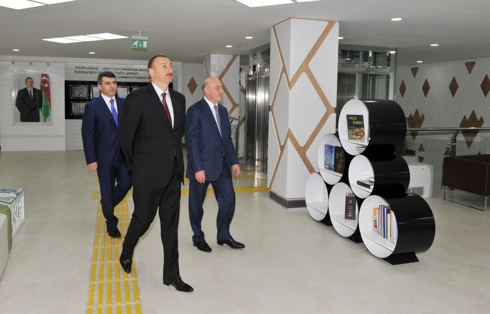 Президент Азербайджана принял участие в открытии очередного Центра Службы “ASAN“ в Баку